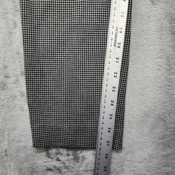 Old Navy Pants Womens 14 Black Gray Houndstooth High Rise Pixie Skinny Stretch - Picture 10 of 12